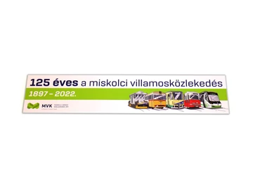 Viszonylatjelző tábla - 125 éves a miskolci villamosközlekedés